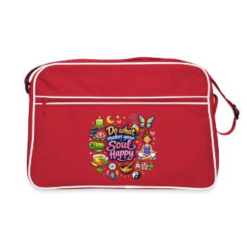 Do what makes your soul happy - Retro Bag - red/white - Front