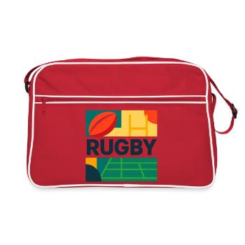 rugby, rugby sport, fan de rugby - Sac Retro - rouge/blanc - Devant