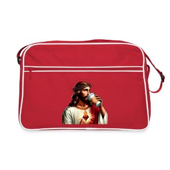 Cœur Sacré Café Moderne - Sac Retro - rouge/blanc - Devant