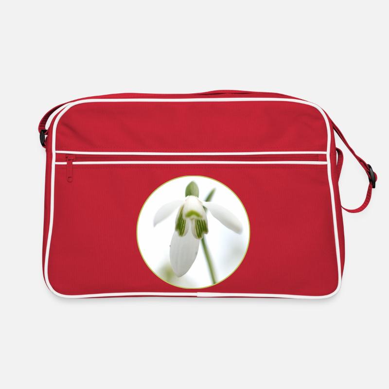 Snowdrop Blossom White Blossom Spring Retro Bag