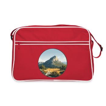 Mont Sainte-Victoire Alpes France - Sac Retro - rouge/blanc - Devant