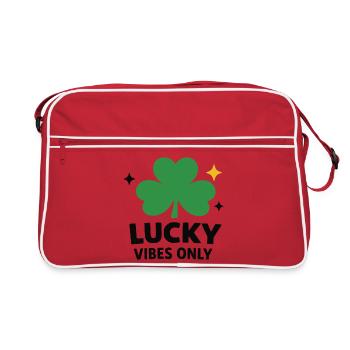 Nur Lucky Vibes - Retro Tasche - Rot/Weiß - Vorne