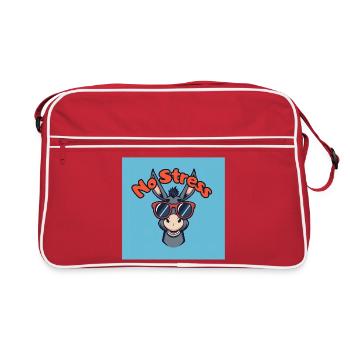 No Stress Donkey and Red Glasses - Retro Bag - red/white - Front