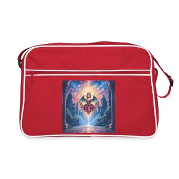 Reine Ailée dans le Portail Céleste - Sac Retro - rouge/blanc - Devant