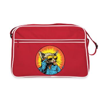 Sunny Cat Retro Vibe - Retro Bag - red/white - Front