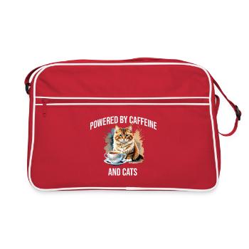 KatzenKaffee Powerdesign - Retro Tasche - Rot/Weiß - Vorne