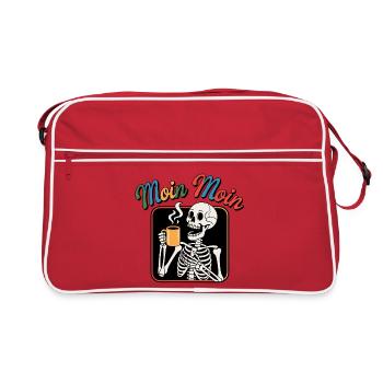 Café Squelette Moin Moin - Sac Retro - rouge/blanc - Devant