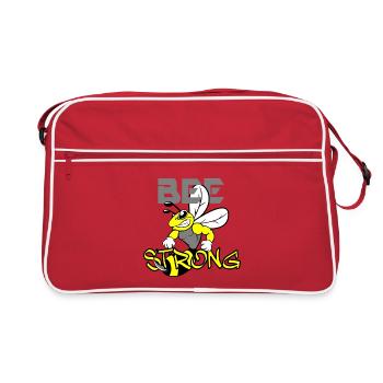 BEE STRONG Biene - Retro Bag - red/white - Front