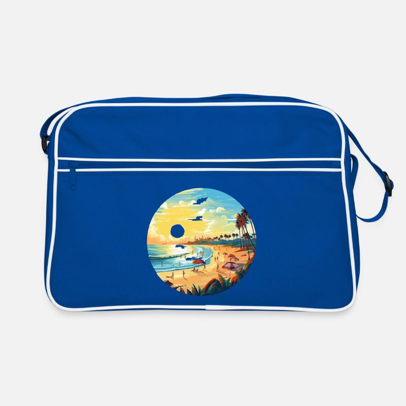 Sunset on the palm beach Circle Retro Bag