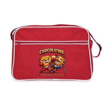 Chocolatine boxe - Sac Retro - rouge/blanc - Devant