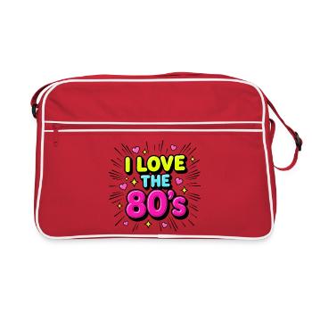 I Love the 80s Neon Retro - Retro Bag - red/white - Front