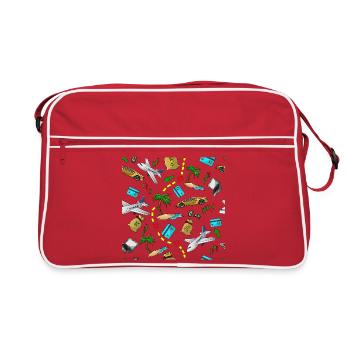 Schéma d’argent de voyage - Sac Retro - rouge/blanc - Devant