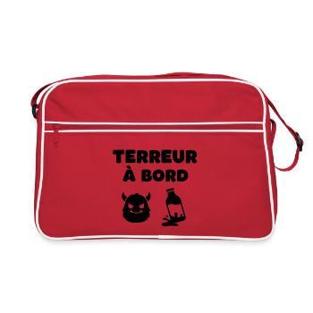 Terreur à bord - Sac Retro - rouge/blanc - Devant