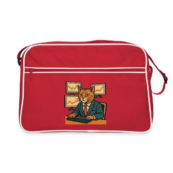 Buy The Dip Nap The Rip Funny Cat Purse Shirt - Retro Bag - red/white - Front