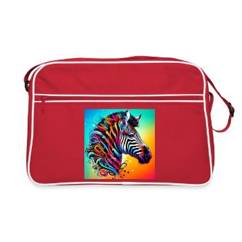 zebra - Retro Bag - red/white - Front