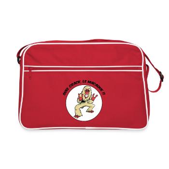 Quel crack, le macaque ! - Sac Retro - rouge/blanc - Devant