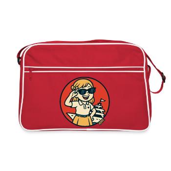 Sunny Sailor Circle Art - Retro Bag - red/white - Front