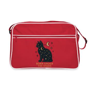 Star Cat Among Stars - Retro Bag - red/white - Front