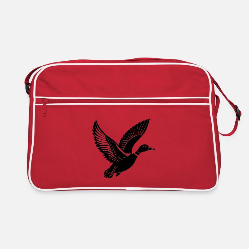 Flying Mallard Duck Retro Bag