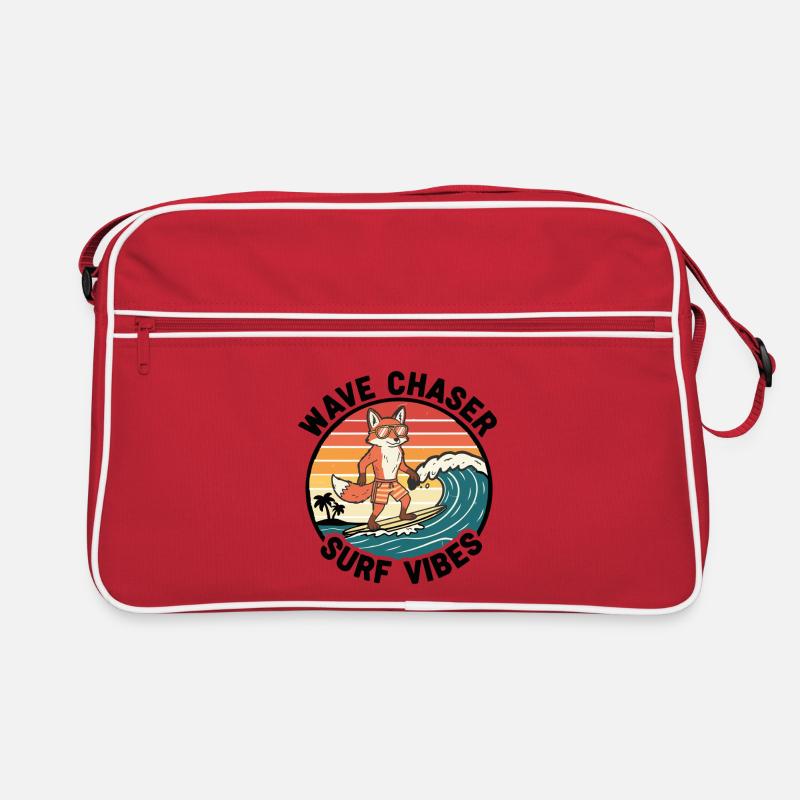 Fox Surfer Wave Chaser Surf-Vibes Retro Tasche