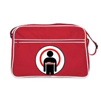 Offline Mode Introvert Signal Lost - Retro Bag - red/white - Front
