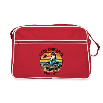 Toucan DJ Tropic Turntables Beach Mix - Sac Retro - rouge/blanc - Devant