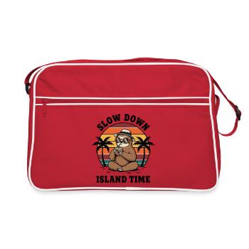 Sloth Slow Down Island Time Coconut Chill - Retro Bag - red/white - Front