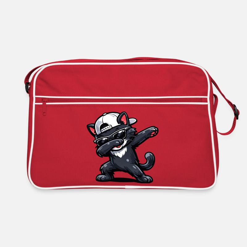Dabbing Cat Retro Tasche