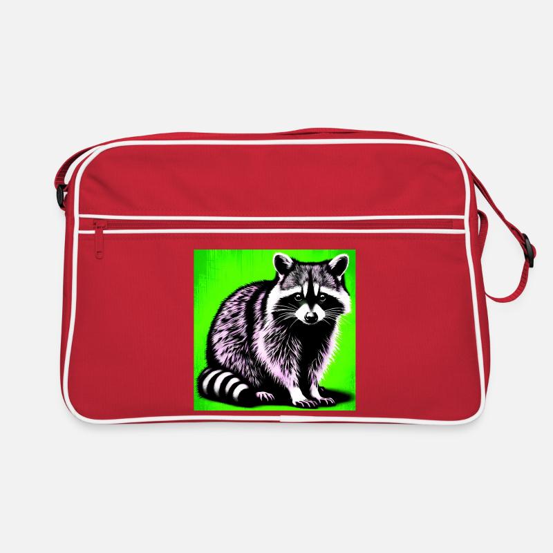 Waschbär Retro Tasche