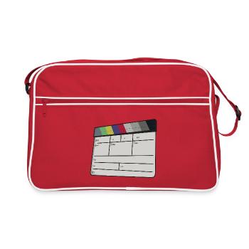 Cinematic Clapperboard Color Bars Retro Film - Retro Bag - red/white - Front
