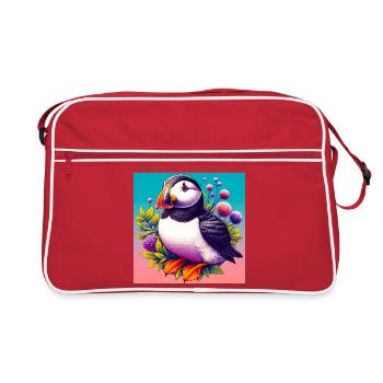 puffin - Retro Bag - red/white - Front