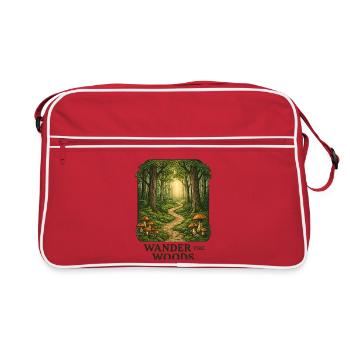 Forest path Hiking through the forest - Retro Bag - red/white - Front