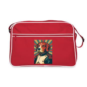 Dog General Style Poster Rétro Design Vintage - Sac Retro - rouge/blanc - Devant