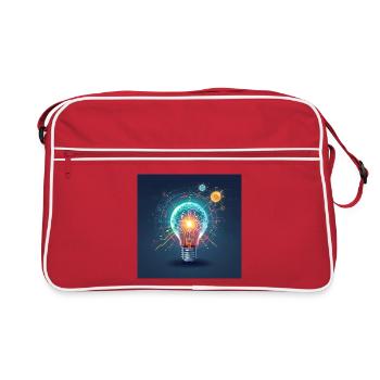 Innovation der Neon-Gehirnlampe - Retro Tasche - Rot/Weiß - Vorne
