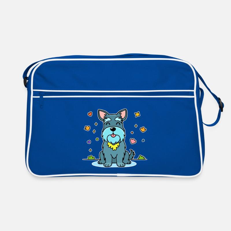 Zwergschnauzer (Comic) Retro Tasche