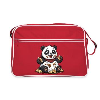 Panda mignon avec Tortellini Chaos - Sac Retro - rouge/blanc - Devant