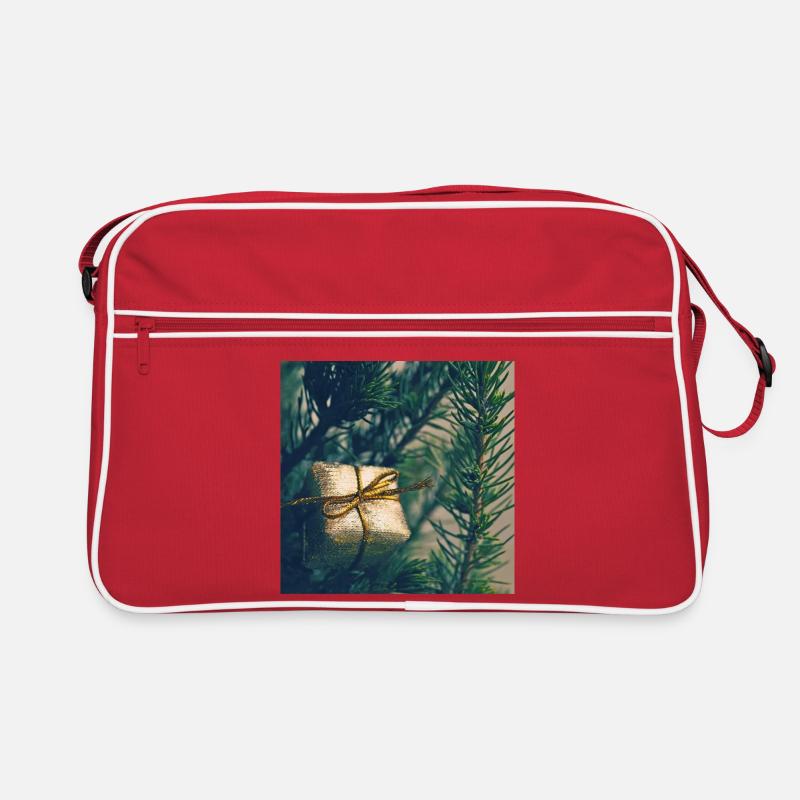 Présent doré sur branches de pin Sac Retro