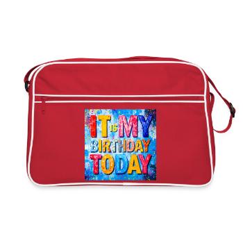 It Is My Birthday Today - Retro Bag - red/white - Front