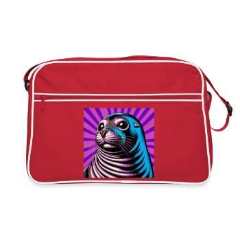 Phoque - Sac Retro - rouge/blanc - Devant