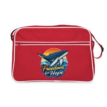 Freedom for Hope - Wal Sundowner - Retro Tasche - Rot/Weiß - Vorne