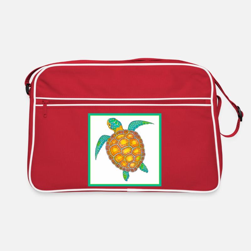 Sea Turtle Hand Drawn Retro Bag