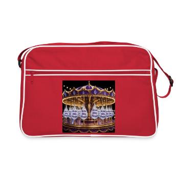 Carrousel en goutte de larme en reflet violet - Sac Retro - rouge/blanc - Devant