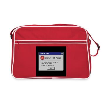 Error 404 Energy Not Found - Retro Bag - red/white - Front