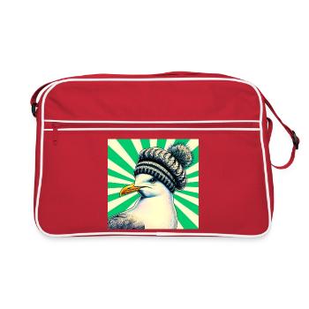 Möwe - Retro Tasche - Rot/Weiß - Vorne