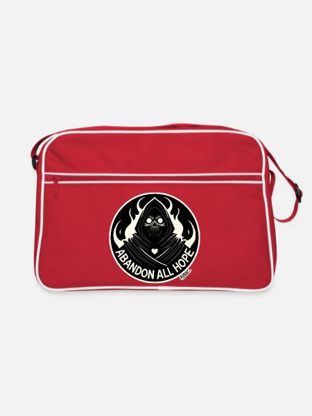 Verlasse All Hope Reaper - Retro Tasche - Rot/Weiß