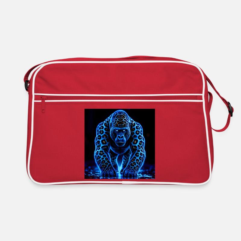 Neon Emperor Gorilla with Leopard Pattern Retro Bag