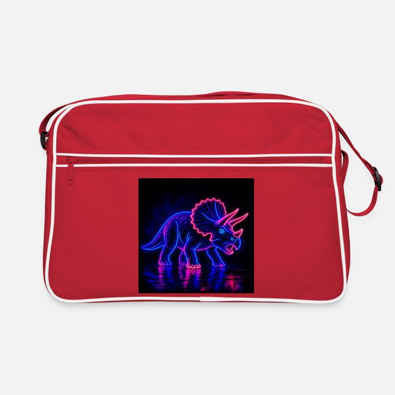 Neon Triceratops Neon Light Retro Bag