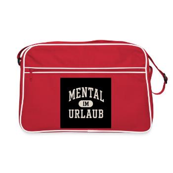 mentally on vacation - Retro Bag - red/white - Front