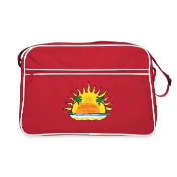 Sommerliche Vibes - Retro Tasche - Rot/Weiß - Vorne
