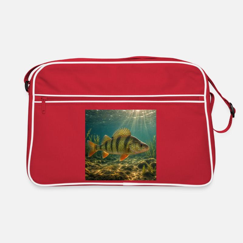 Perch in sunlight underwater Retro Bag